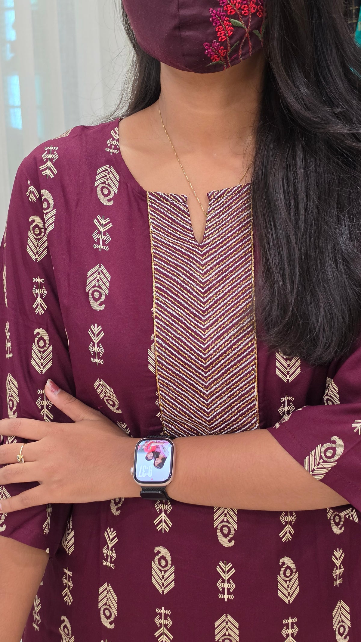 Office Wear kurti-Embroidery kurti (12139)