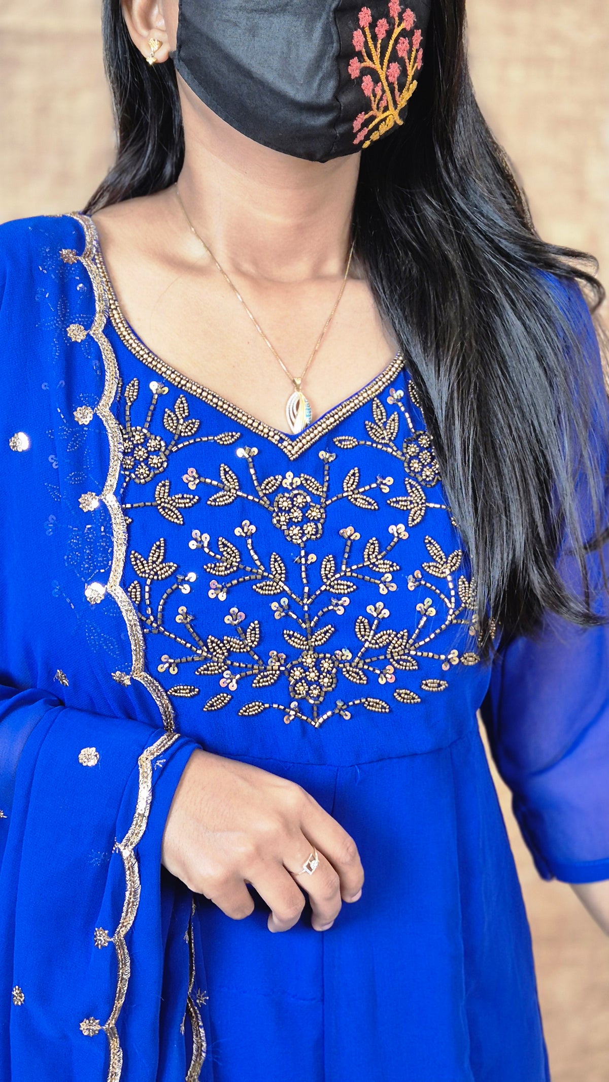 Ethnic Salwar set (Kurti+Dupatta)(11429)