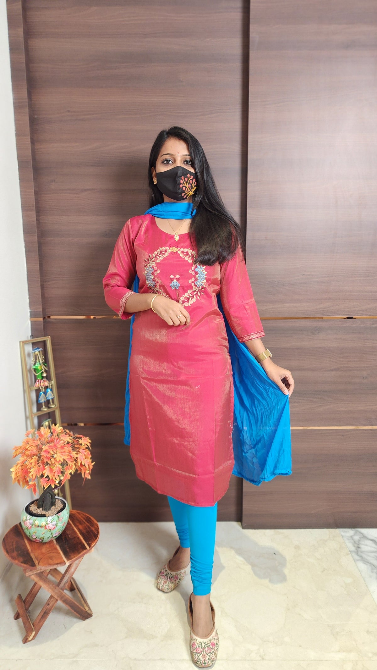 Office Wear kurti-Embroidery kurti (10347)