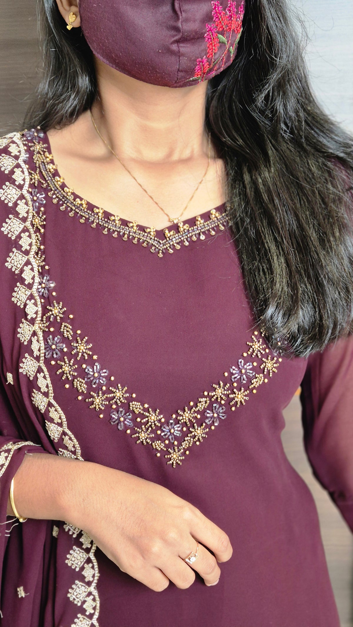 Ethnic Salwar set (Kurti+Dupatta)(11519)