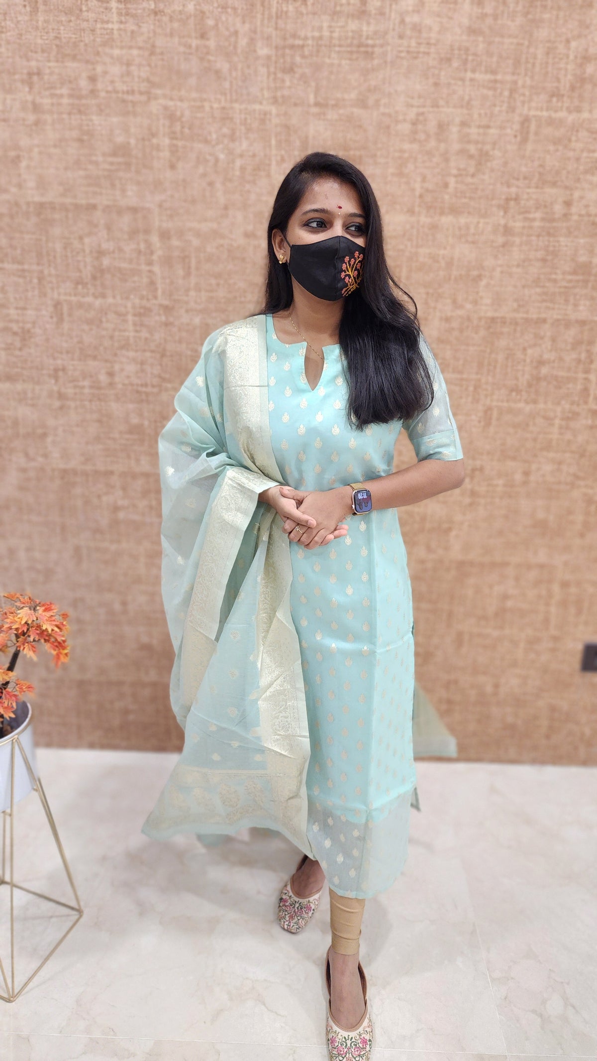Salwar Set (kurti+Dupatta) (9637)c