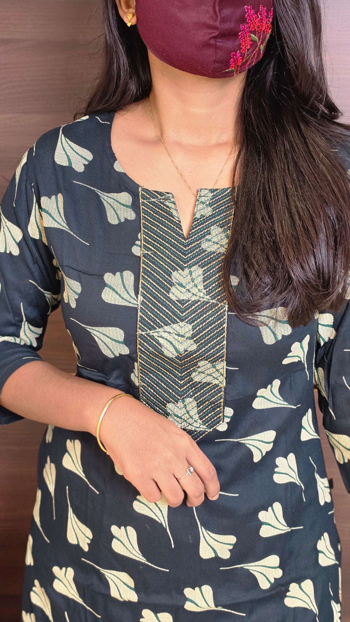 Office Wear kurti-Embroidery kurti(12028)