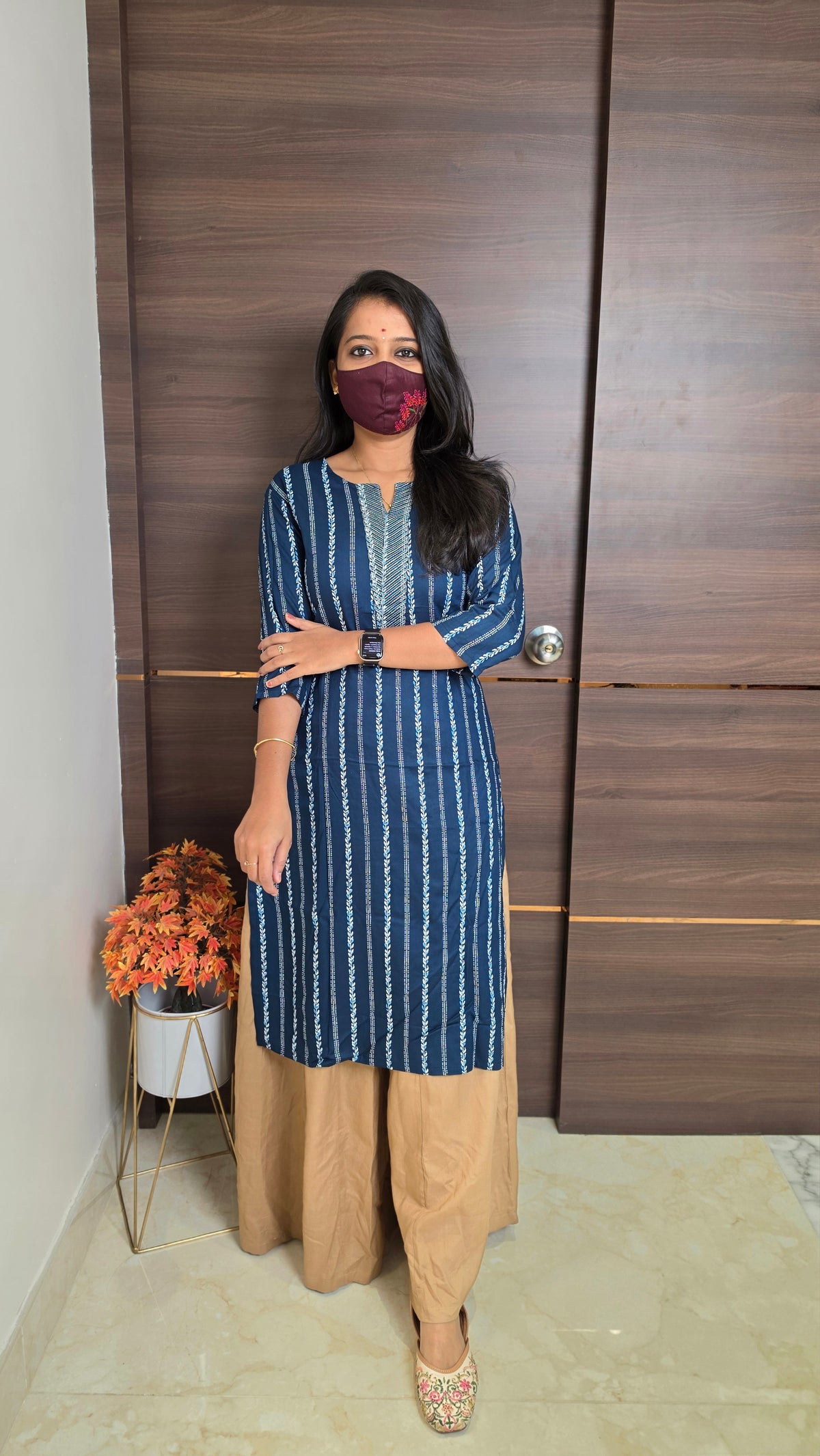 Office Wear kurti-Embroidery kurti(12025)