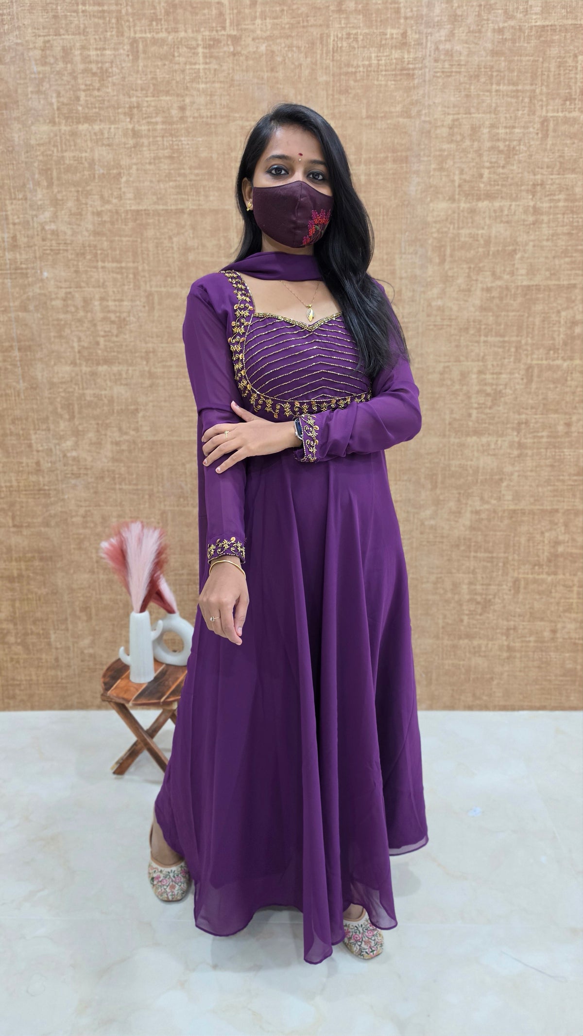 Ethnic Salwar set(Kurti+Dupatta)(12310)