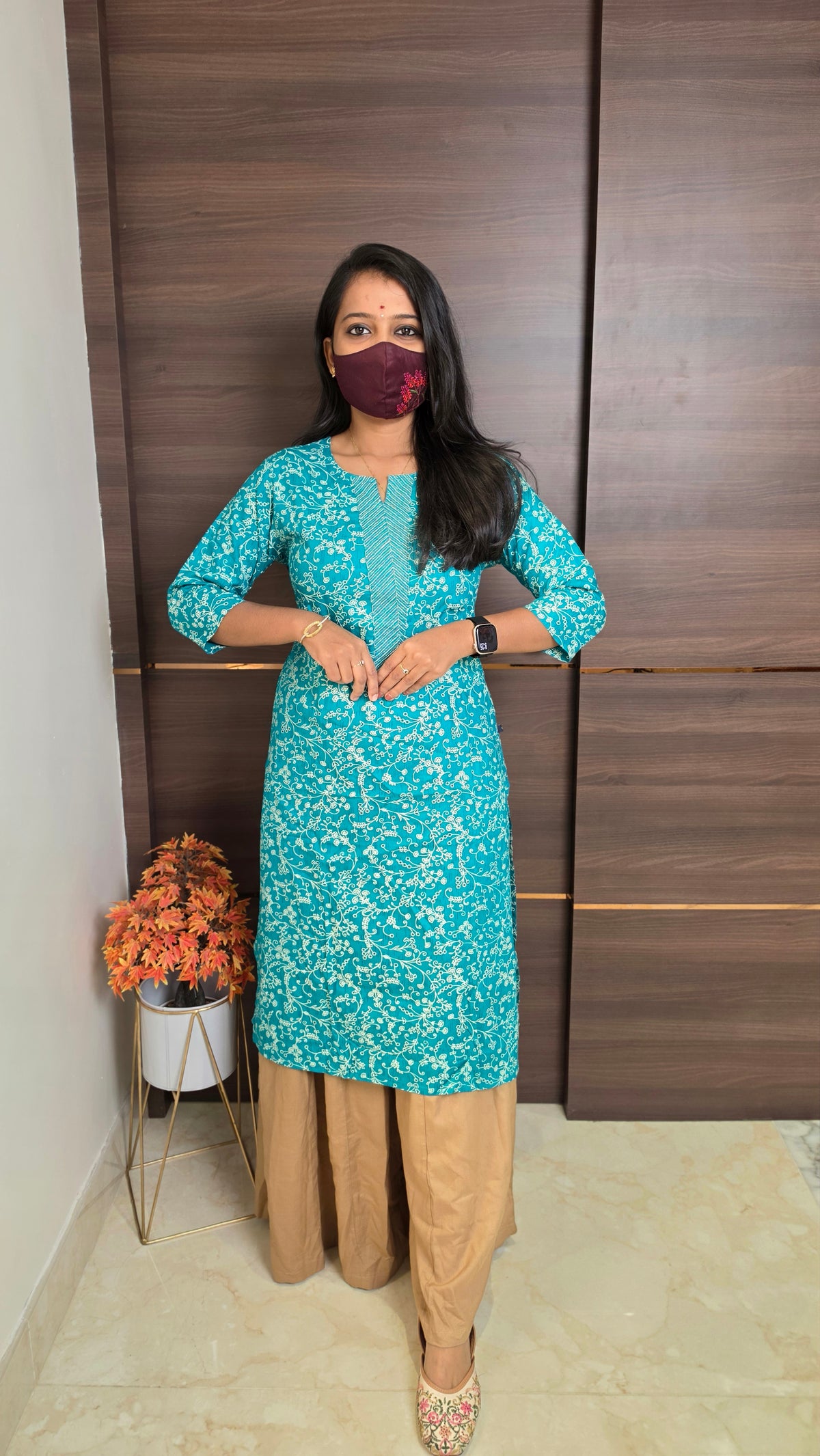 Office Wear kurti-Embroidery kurti(12027)