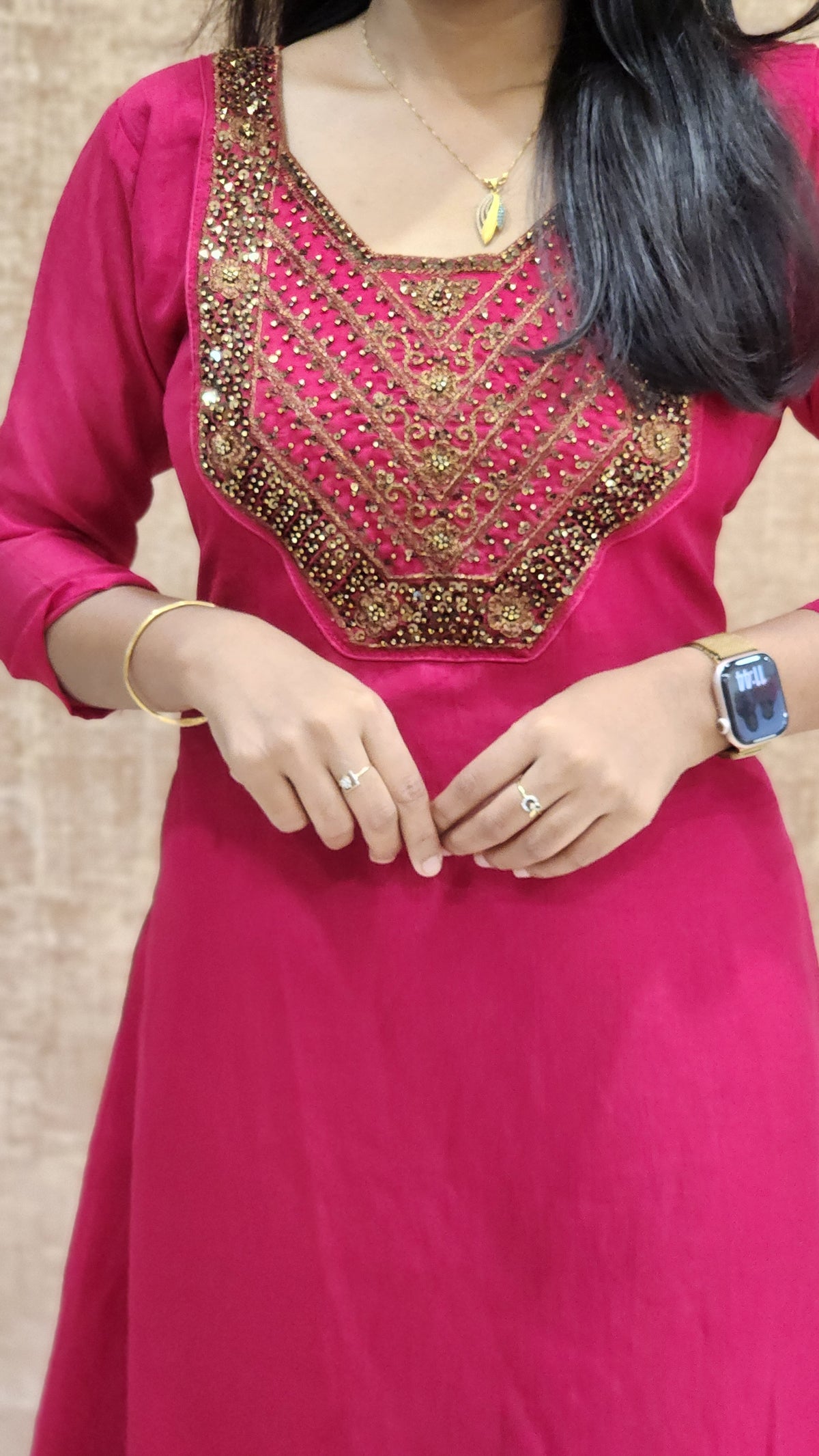 Festive Sale-Handwork kurti (9609)