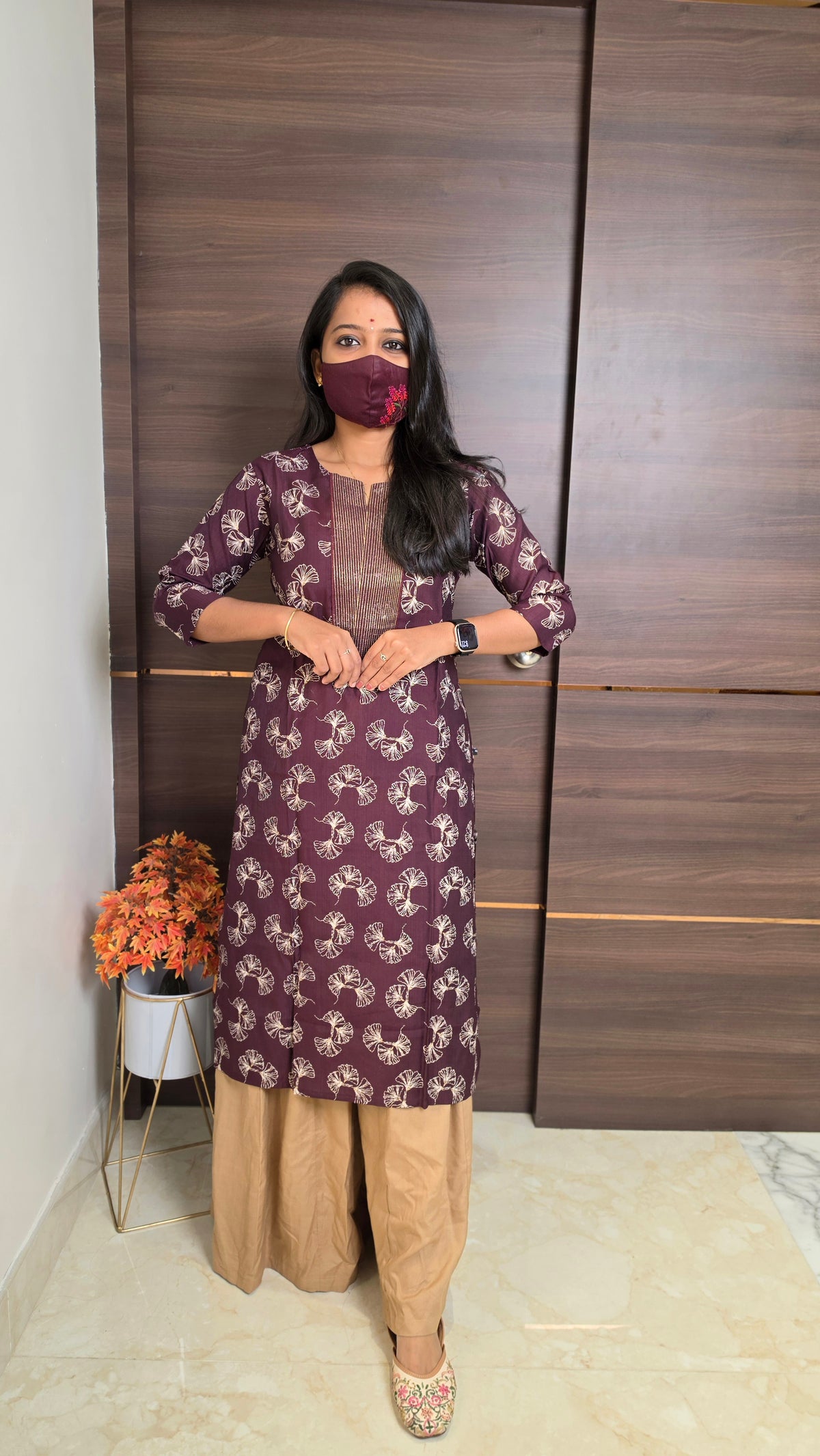 Office Wear kurti-Embroidery kurti(12026)