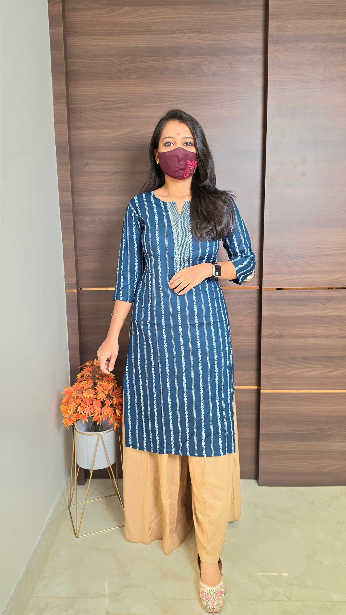 Office Wear kurti-Embroidery kurti(12025)