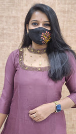 Jewel Neck kurti (9407)c