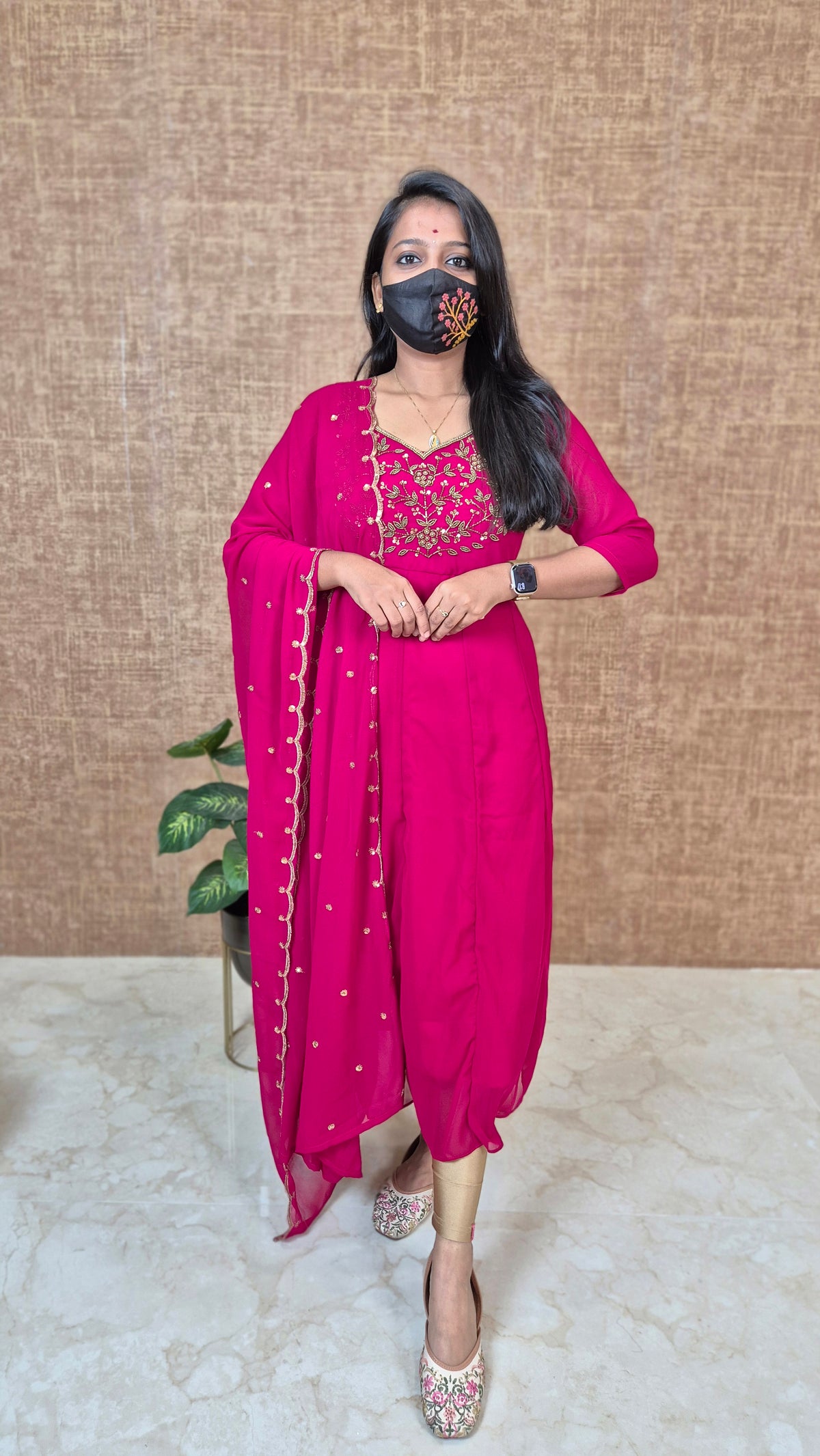 Ethnic Salwar set (Kurti+Dupatta)(11431)