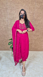 Ethnic Salwar set (Kurti+Dupatta)(11431)