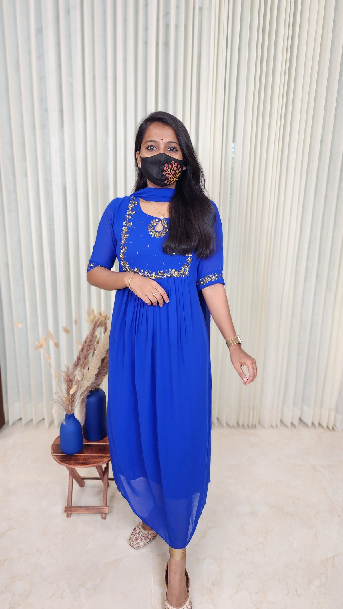 Ethnic Salwar set (Kurti+Dupatta)(10868)c5