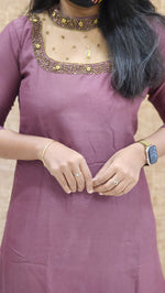 Jewel Neck kurti (9407)c