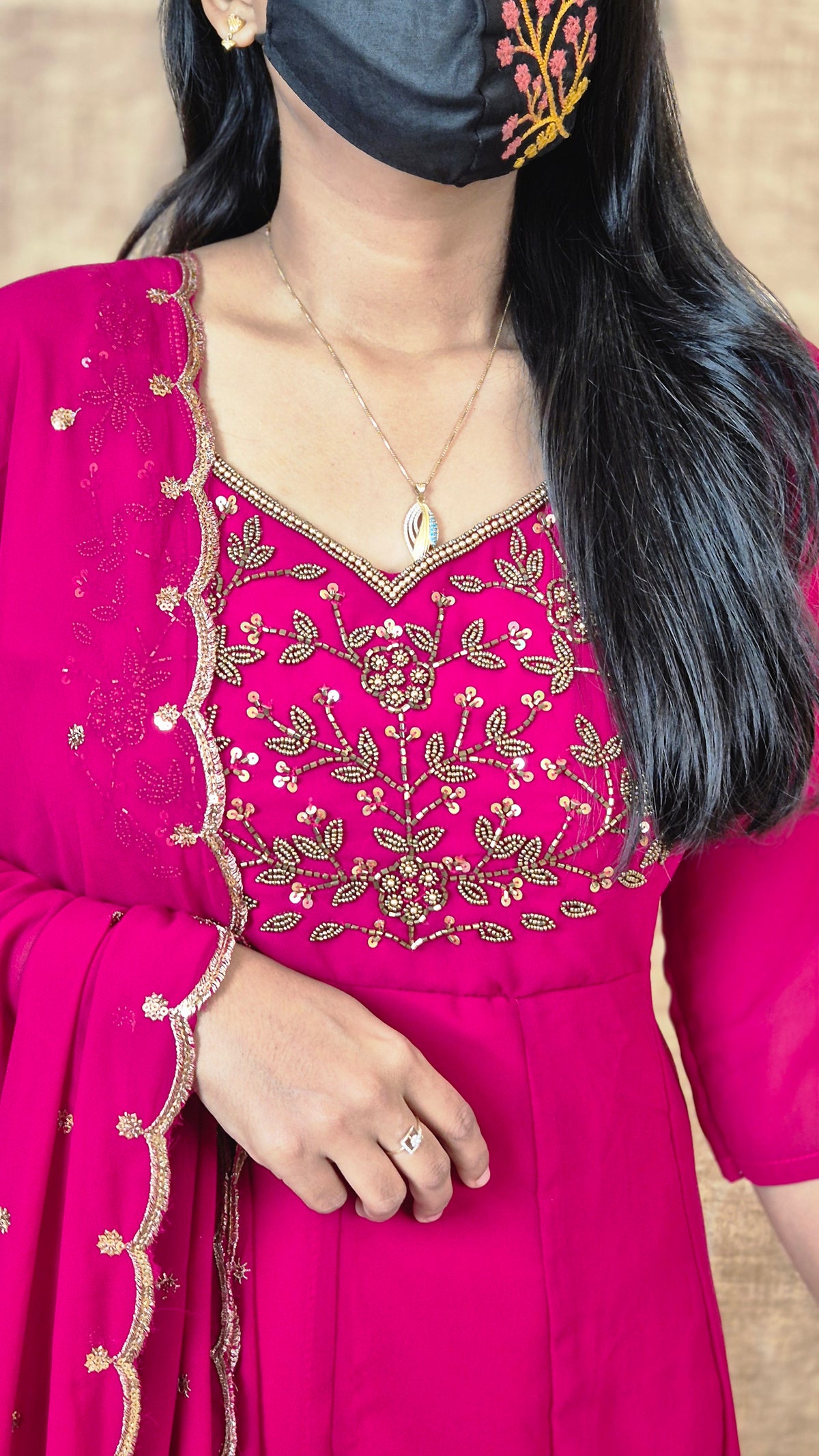 Ethnic Salwar set (Kurti+Dupatta)(11431)