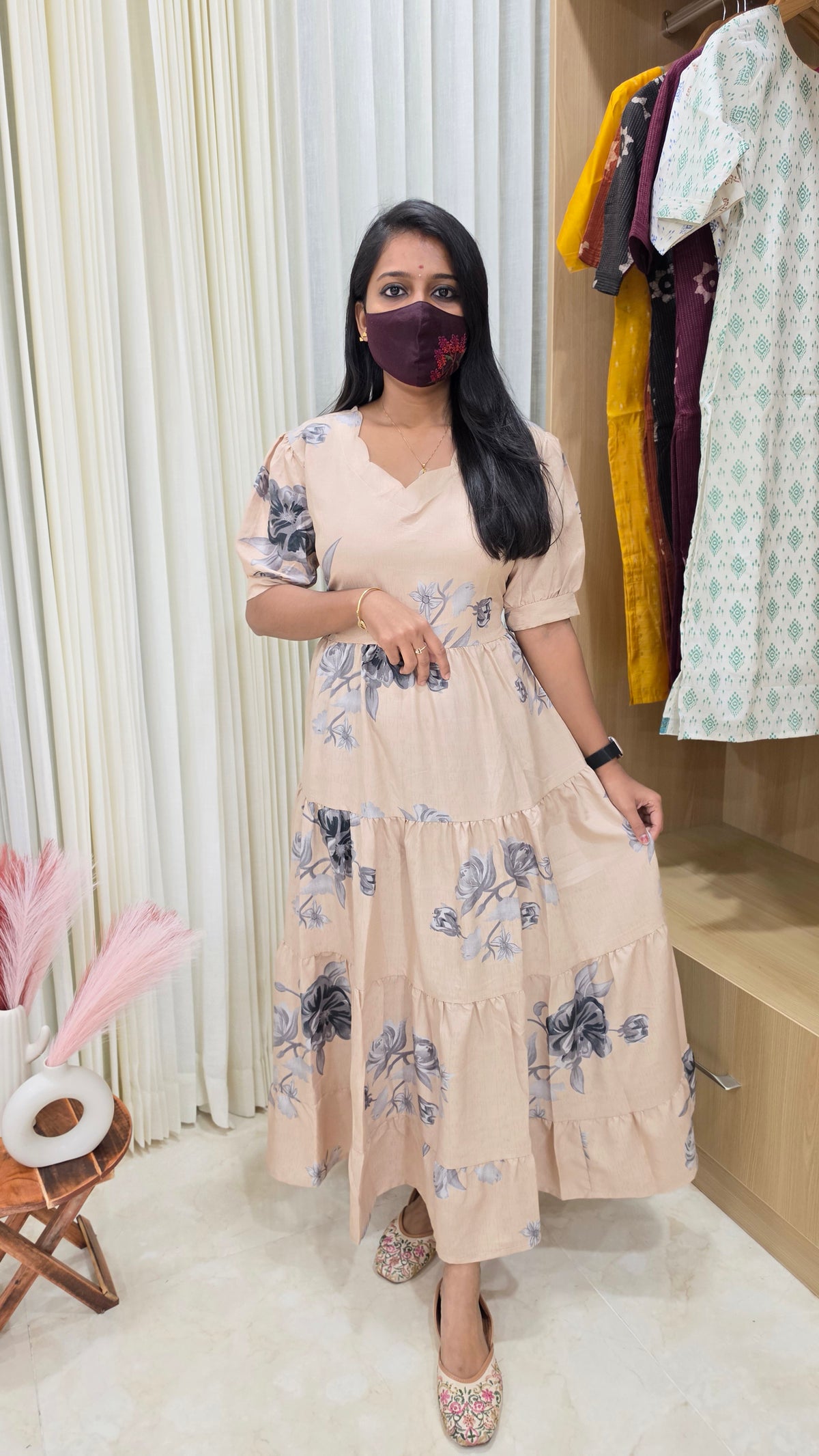 PearlyWestern wear maxi(13036)